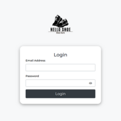 Hello Shoe application login interface preview